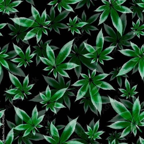 Marijuana seamless vector pattern