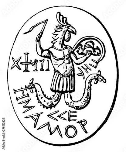 Abraxas vintage illustration.
