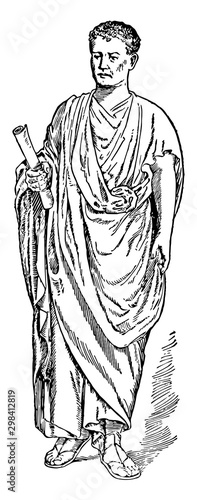 Tiberius, vintage illustration
