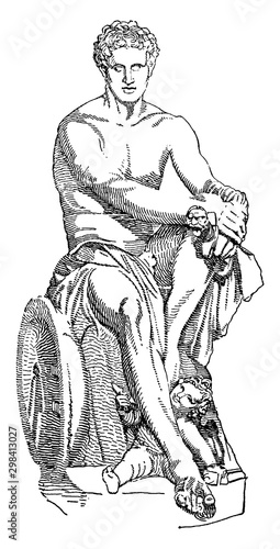 Ares Ludovisi vintage illustration.