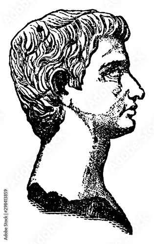 Marcus Junius Brutus, vintage illustration
