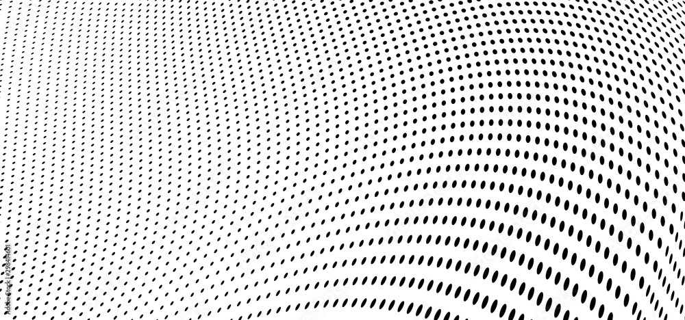 Abstract texture of halftone. Monochrome background of black dots on white background. Pattern to print from waves of dots Abstract texture of halftone. Monochrome background of black dots on white background. Pattern to print from waves of dots