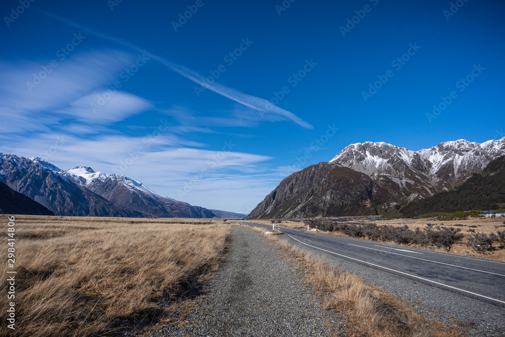 Scenic view of Aoraki or Mount Cook, New Zealand