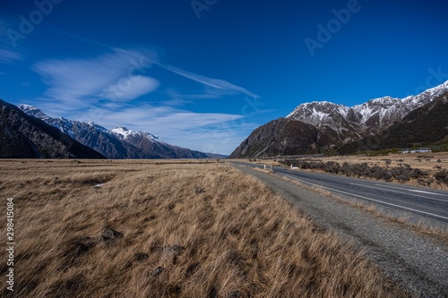 Scenic view of Aoraki or Mount Cook, New Zealand photo