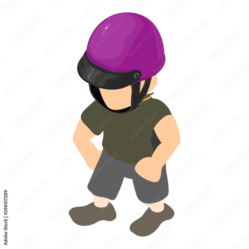 Polo player icon. Isometric illustration of polo player vector icon for web Polo player icon. Isometric illustration of polo player vector icon for web