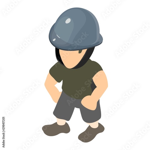 Equestrian icon. Isometric illustration of equestrian vector icon for web