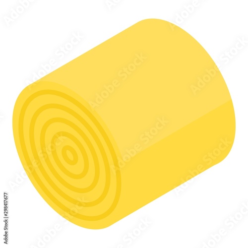 Wheat roll icon. Isometric of wheat roll vector icon for web design isolated on white background