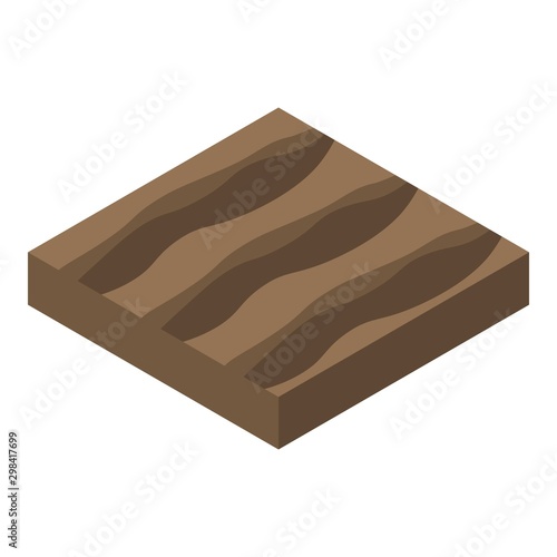 Garden soil icon. Isometric of garden soil vector icon for web design isolated on white background