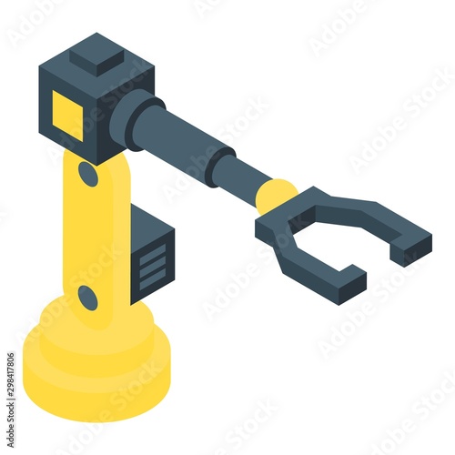 Farm arm robot icon. Isometric of farm arm robot vector icon for web design isolated on white background