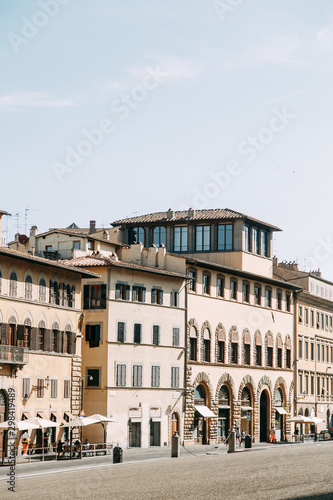 Panorama and sights on top view. Morning and dawn in Florence. © pavelvozmischev