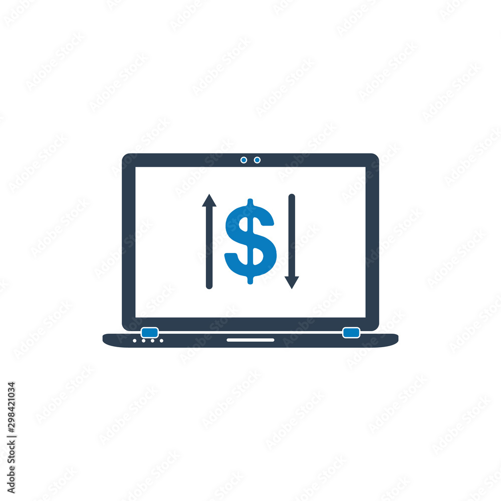 Online Transaction Icon. Flat style vector EPS. Online Transaction Icon. Flat style vector EPS.