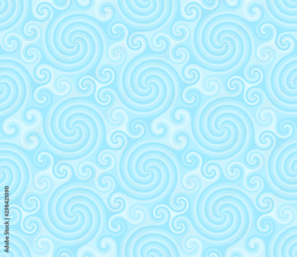 Mosaic from spirals. Frosted glass. Wrapping paper. Seamless pattern.