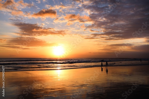 sunset on the beach