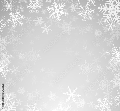 Christmas winter background with snowflakes