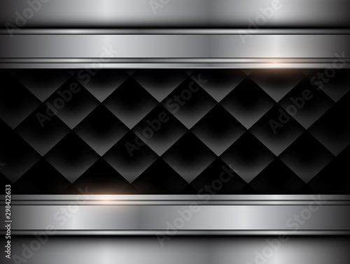 Silver black background 3d