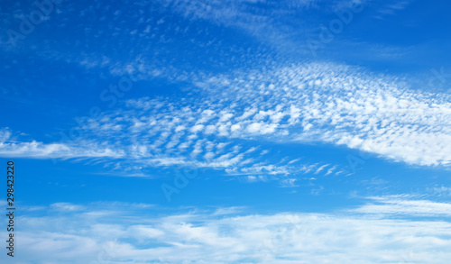 Photos Clouds nature background, altocumulus clouds with blue sky.