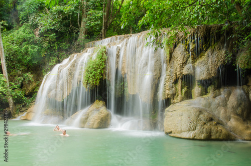 waterfall  at National Park  Thailand.
