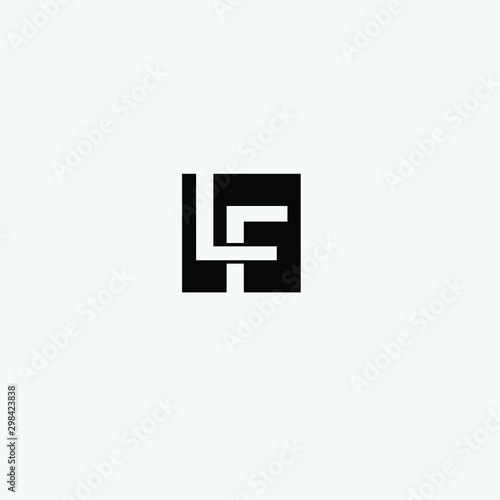LF initials letter logo icon vector free download