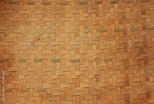 Traditional bamboo rattan wicker texture. Asian handicrafts.