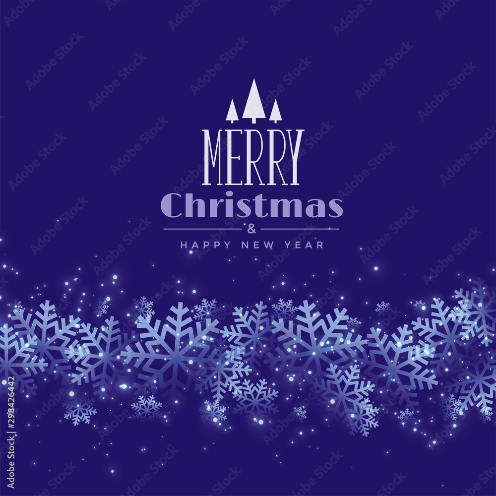 purple or blue snowflake christmas background design