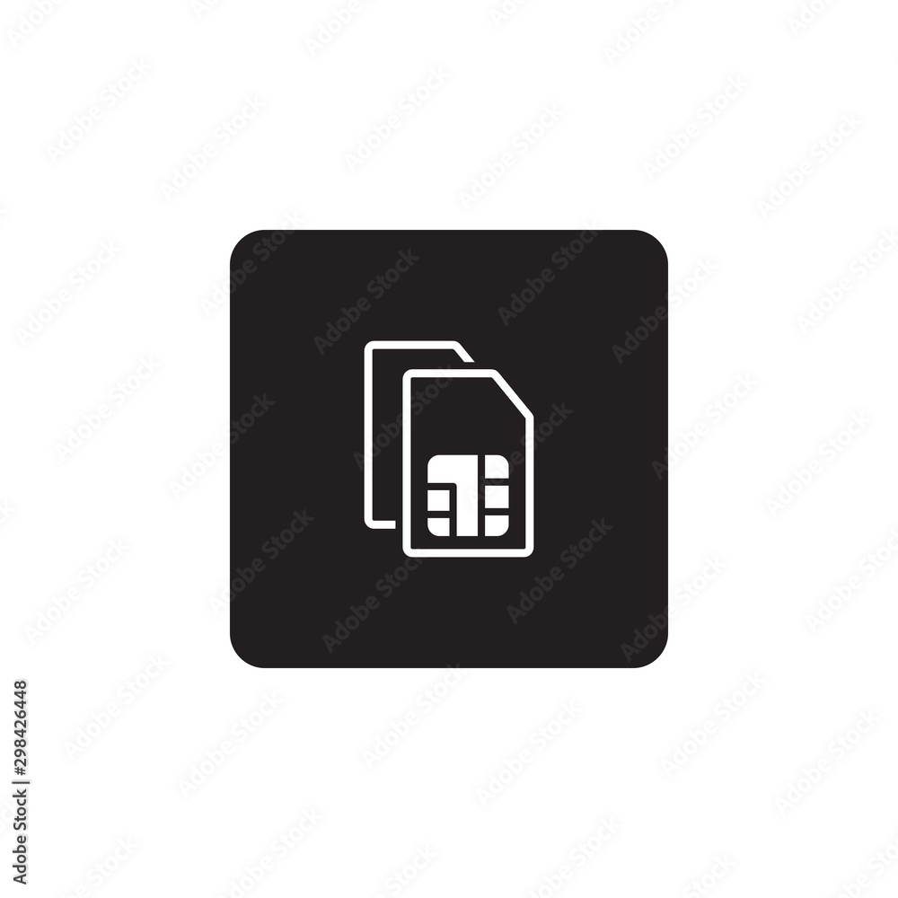 Double sim card icon symbol vector