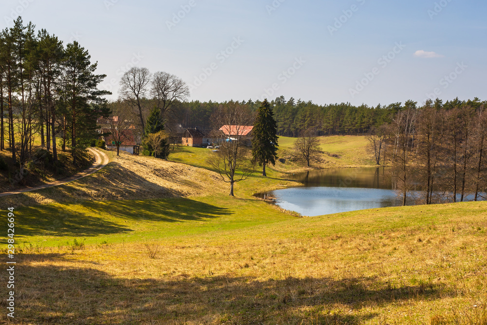 Wieckie Lake surrounded by forest, Poland. Wieckie Lake surrounded by forest, Poland.