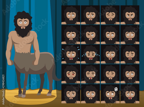Centaur Costume Cartoon Emotion faces-01