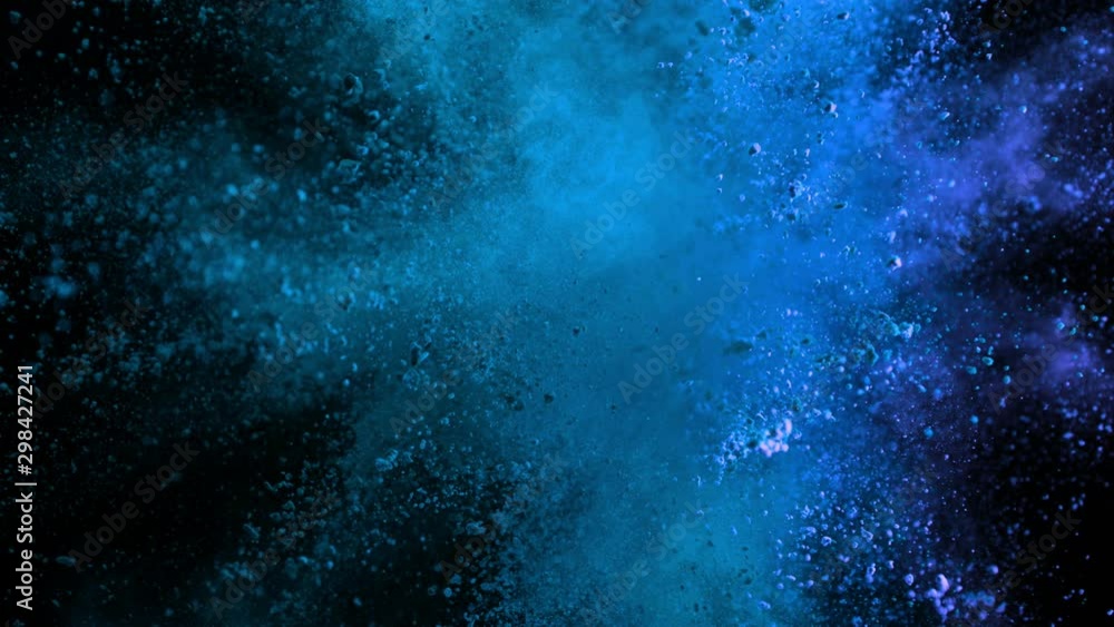 Super Slow Motion Shot of Color Powder Explosion Isolated on Black Background at 1000fps. Super Slow Motion Shot of Color Powder Explosion Isolated on Black Background at 1000fps.