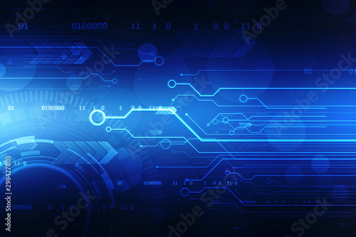 Abstract futuristic circuit board Illustration, high computer technology background. Hi-tech digital technology concept. Digital circuit board pattern for technology background © blackboard