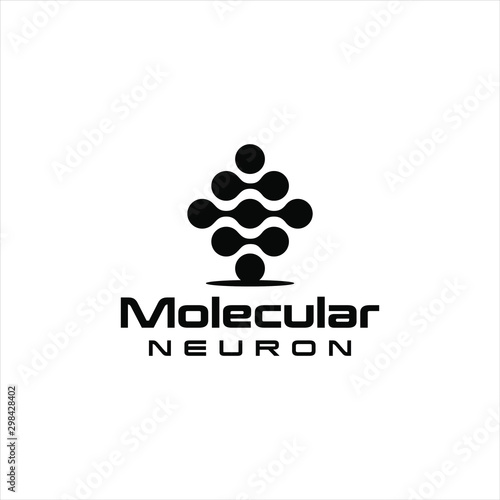 Molecular , neuron logo symbol , technology brain logo 