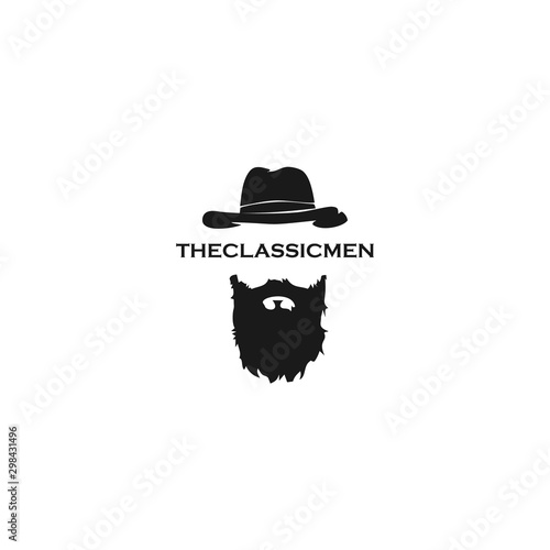 Vintage The Classic Man logo design illustration - vector