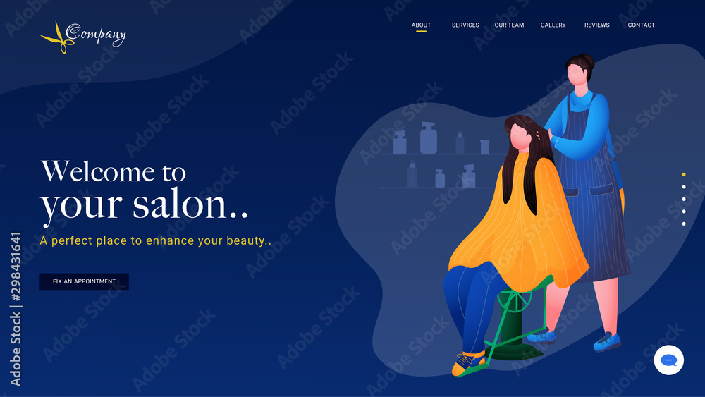 Landing page or web banner design for Welcome to Female Salon. Landing page or web banner design for Welcome to Female Salon.