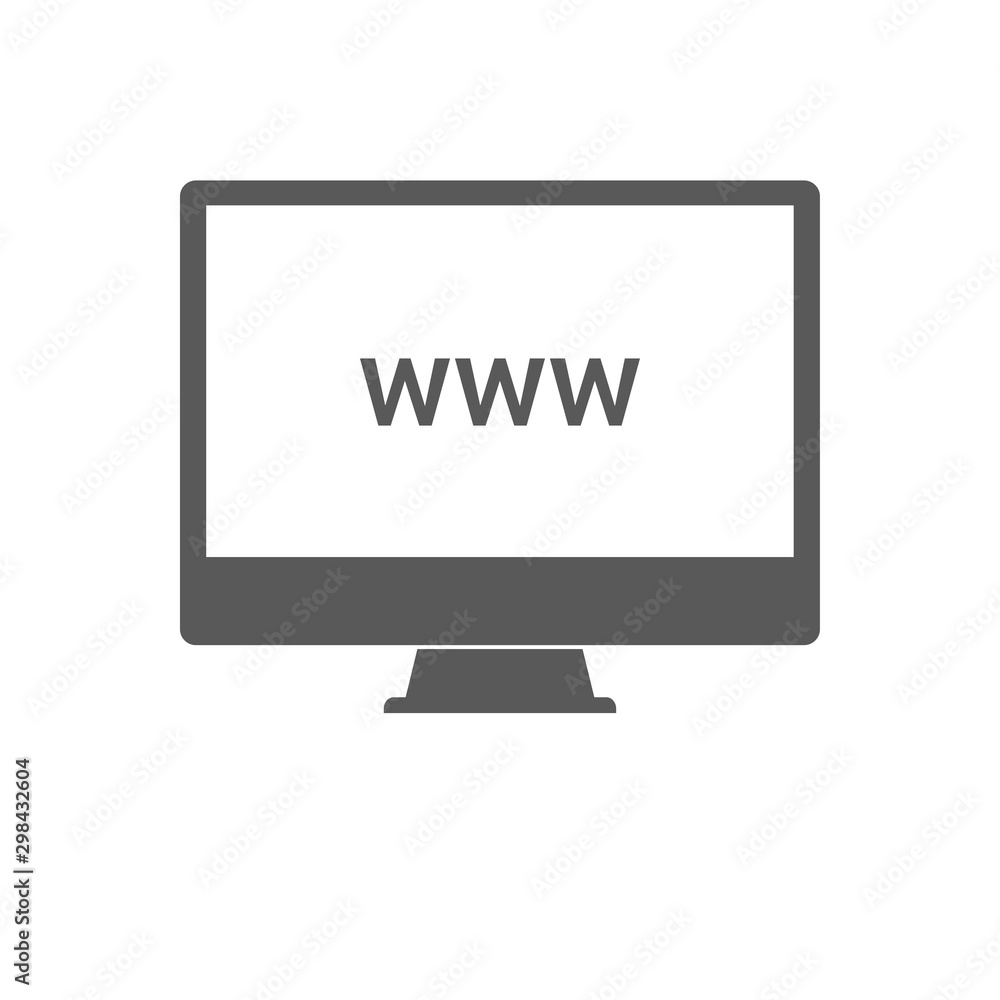 website icon vector isolated on monitor and white background for your design, logo, application, presentation, UI website icon vector isolated on monitor and white background for your design, logo, application, presentation, UI