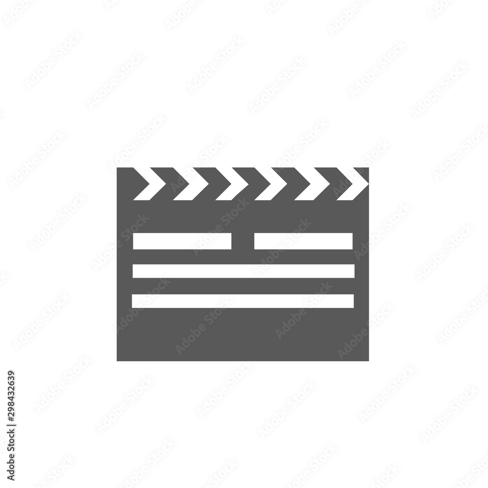 Cinema camera icon vector isolated on white background. Clapper board symbol for your design, logo, application, UI