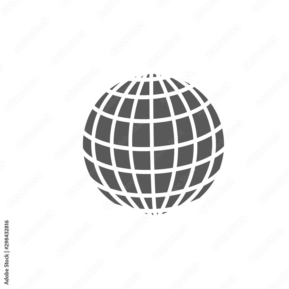 Globe icon vector isolated on white background for your design, website, logo, application, UI Globe icon vector isolated on white background for your design, website, logo, application, UI