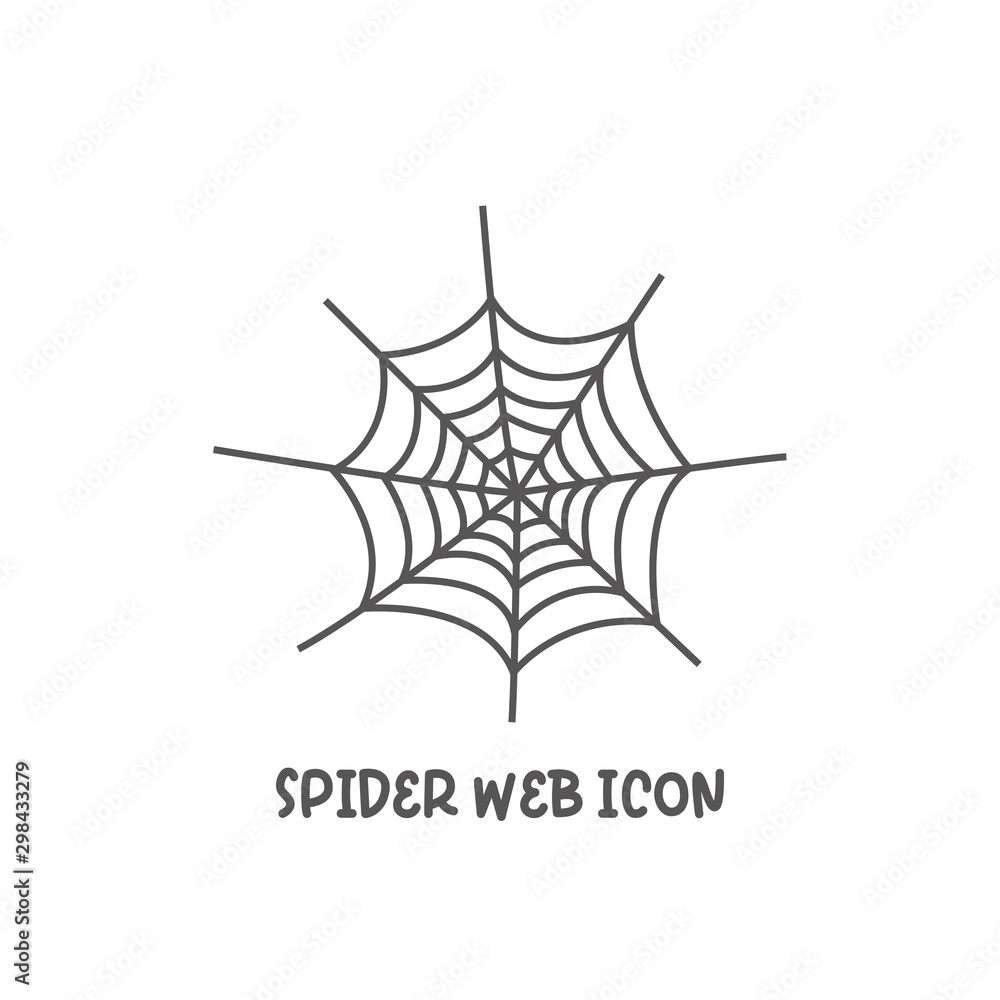 Obraz premium Spider web icon simple flat style vector illustration.