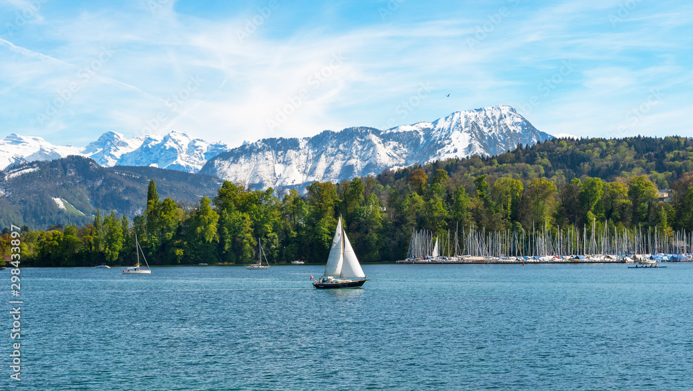 Naklejka premium View on Lucerne lake