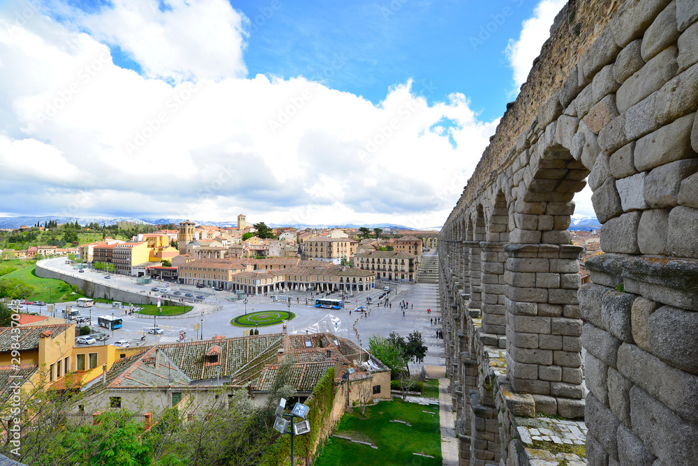 Segovia, Spain. Roman aqueduct that carried water to the city