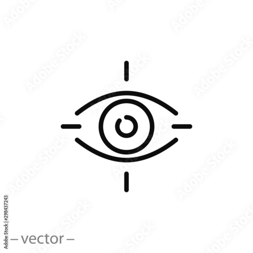 vision mission icon, concept goal company, value statement, purpose, thin line web symbols on white background - editable stroke vector illustration eps 10