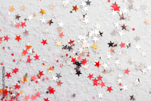 Glitter stars, abstract christmas background texture