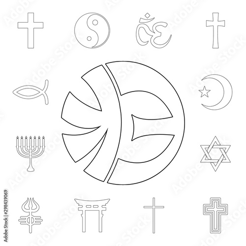 religion symbol, eckankar outline icon. element of religion symbol illustration. signs and symbols icon can be used for web, logo, mobile app, ui, ux photo