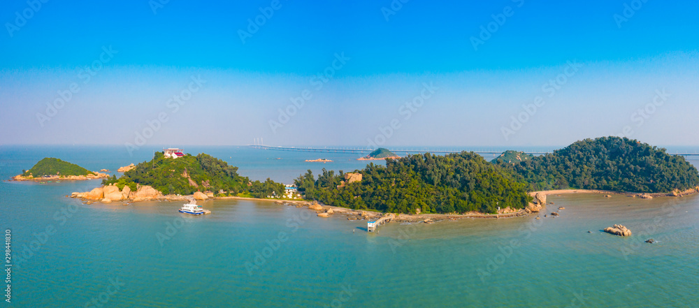 Panoramic view of Jiuzhou Island in Zhuhai, Guangdong Province