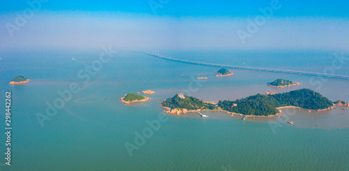 Panoramic view of Jiuzhou Island in Zhuhai, Guangdong Province photo