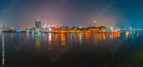Night View of Macau and Zhuhai, China