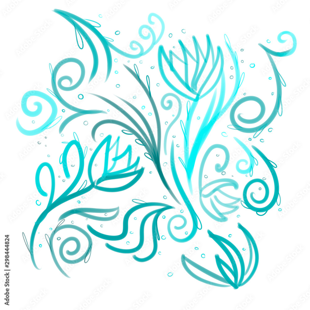 Floral pattern for printing. Flowers, plants, curls, dots. Floral pattern for printing. Flowers, plants, curls, dots.