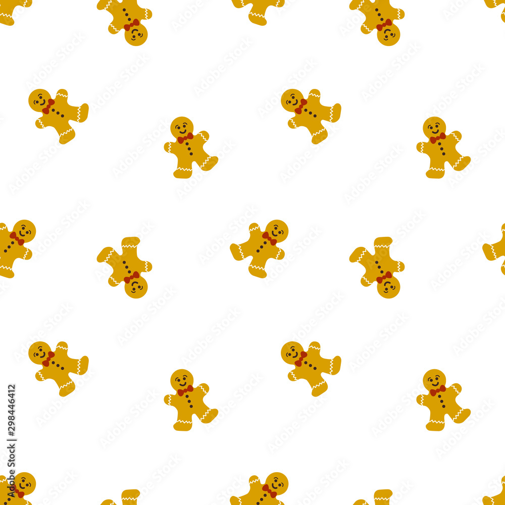 Fototapeta premium Seamless Christmas pattern. Background snowflake for textiles, fabrics, cotton fabric, covers, wallpaper, print, gift wrapping, postcard, scrapbooking. Raster copy.