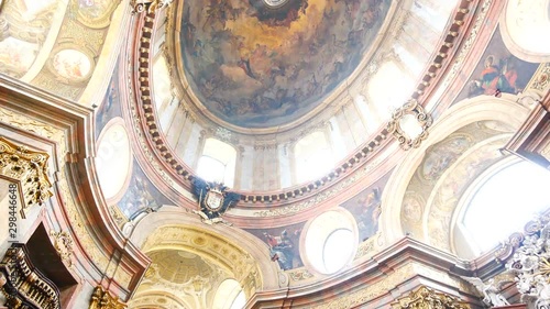 Vienna, Austria, tilt up inside Saint Peter catholic church