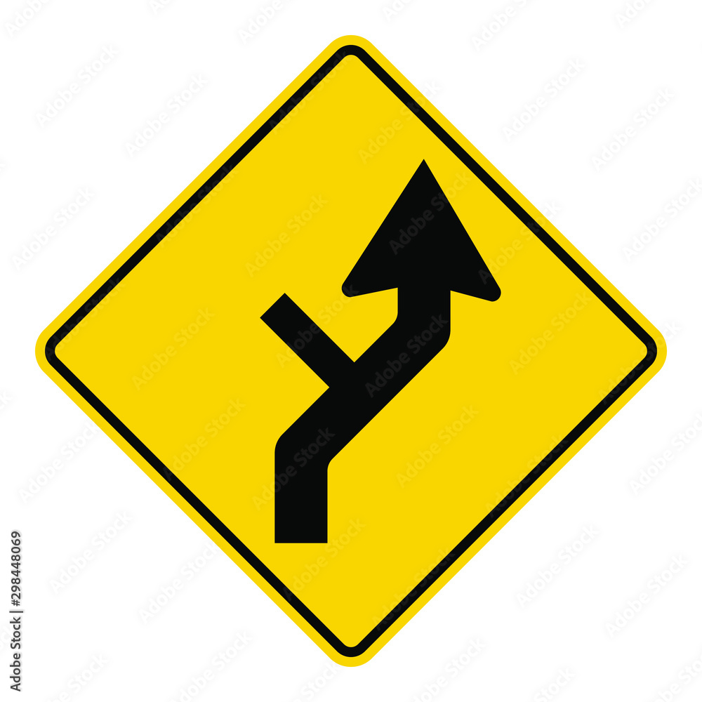 Traffic road signs yellow black diamond label Traffic road signs yellow black diamond label