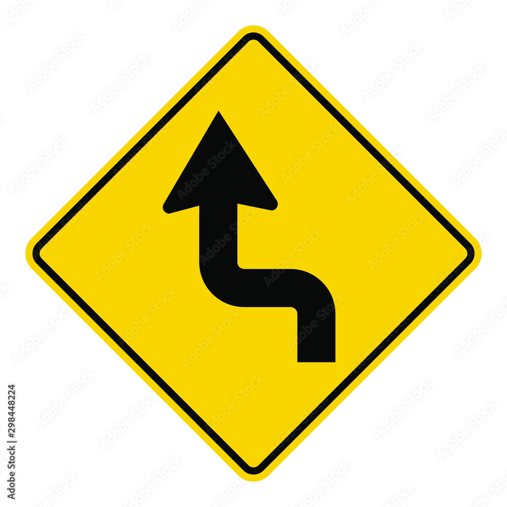 Traffic road signs yellow black diamond label Traffic road signs yellow black diamond label