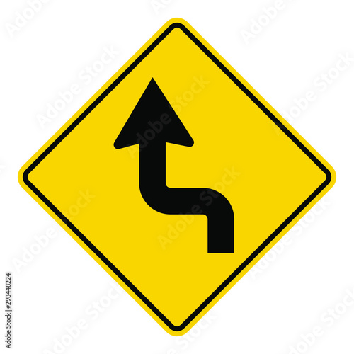 Traffic road signs yellow black diamond label